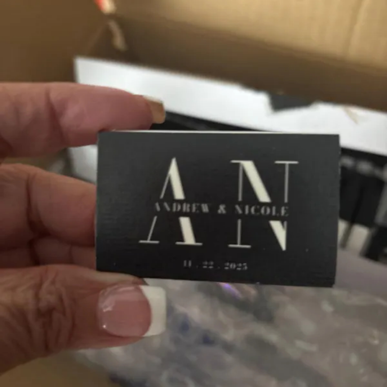 Wedding Supply Bulk - Caixas de Fósforos Personalizadas com Folha