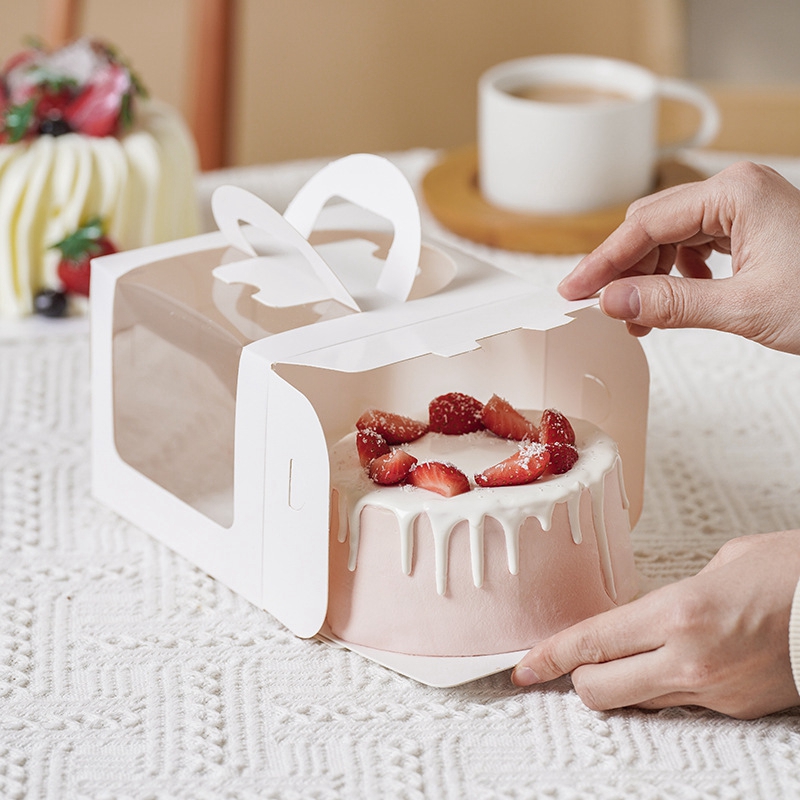 Wedding Cake Supply - Caixa de bolo com janela transparente,