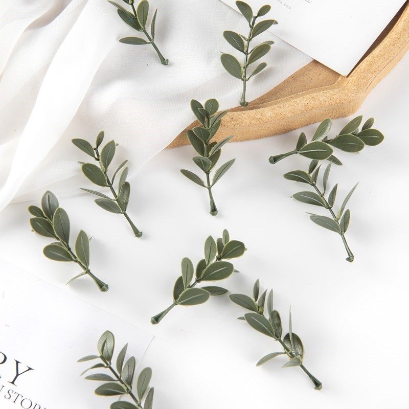 Wedding Favor Box - 50/100 pçs plantas artificiais folha festa