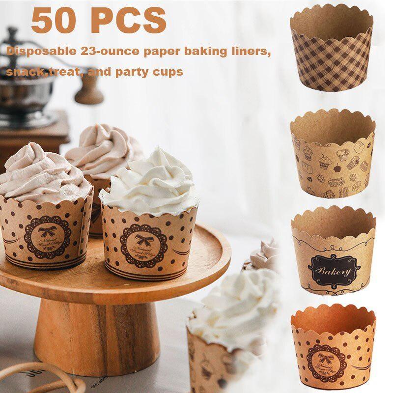 Wedding Cake Supply - 50 unidades/pacote cupcake copos de papel