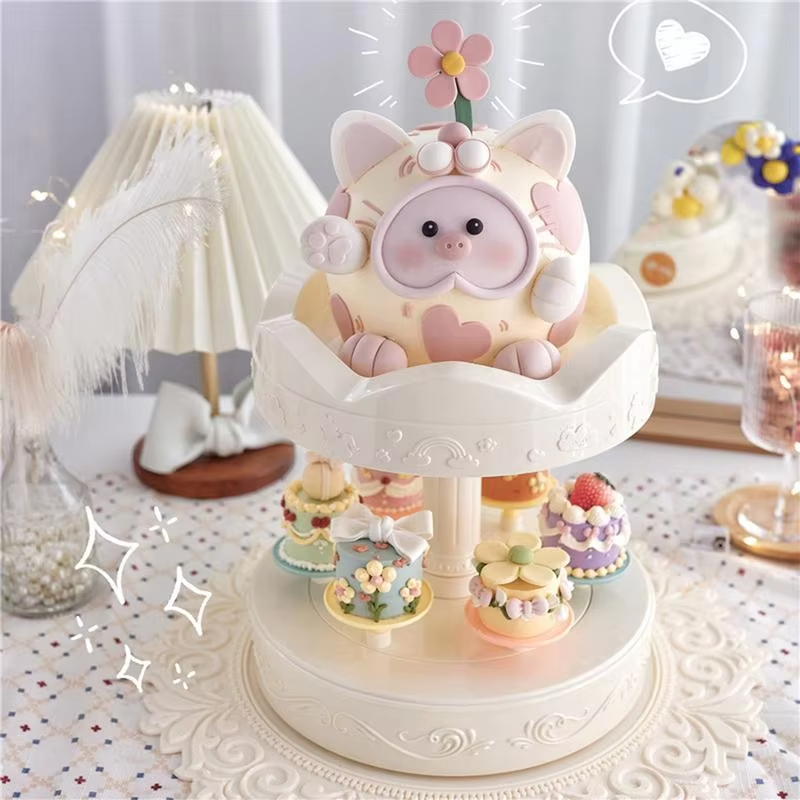Wedding Cake Supply - Suporte giratório automático de 2 camadas