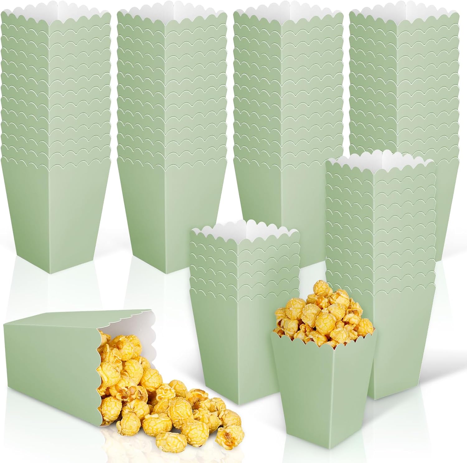 Wedding Favor Box - 12pçs mini caixas de pipoca verde