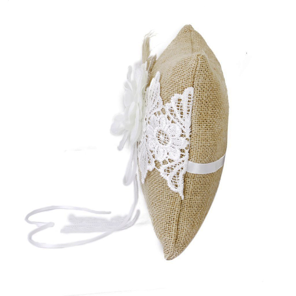 Almofada de Juta para Alianças - Ring Bearer Pillow avaliação e preço