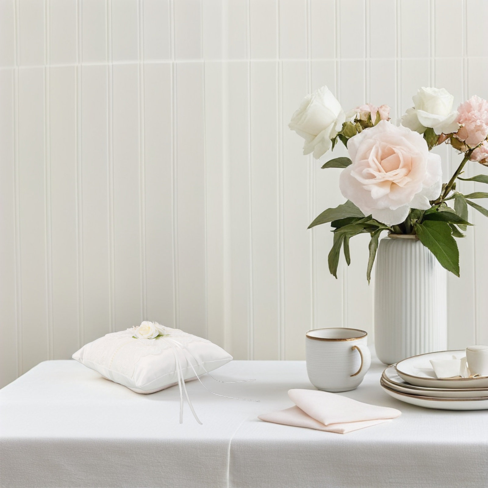 Almofada de Renda para Anéis d - Ring Bearer Pillow avaliação e preço