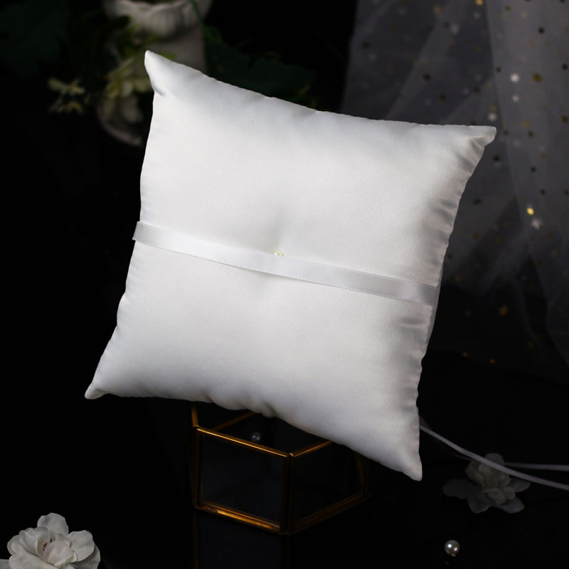 1 pçs 10*10cm strass brilhante - Ring Bearer Pillow avaliação e preço