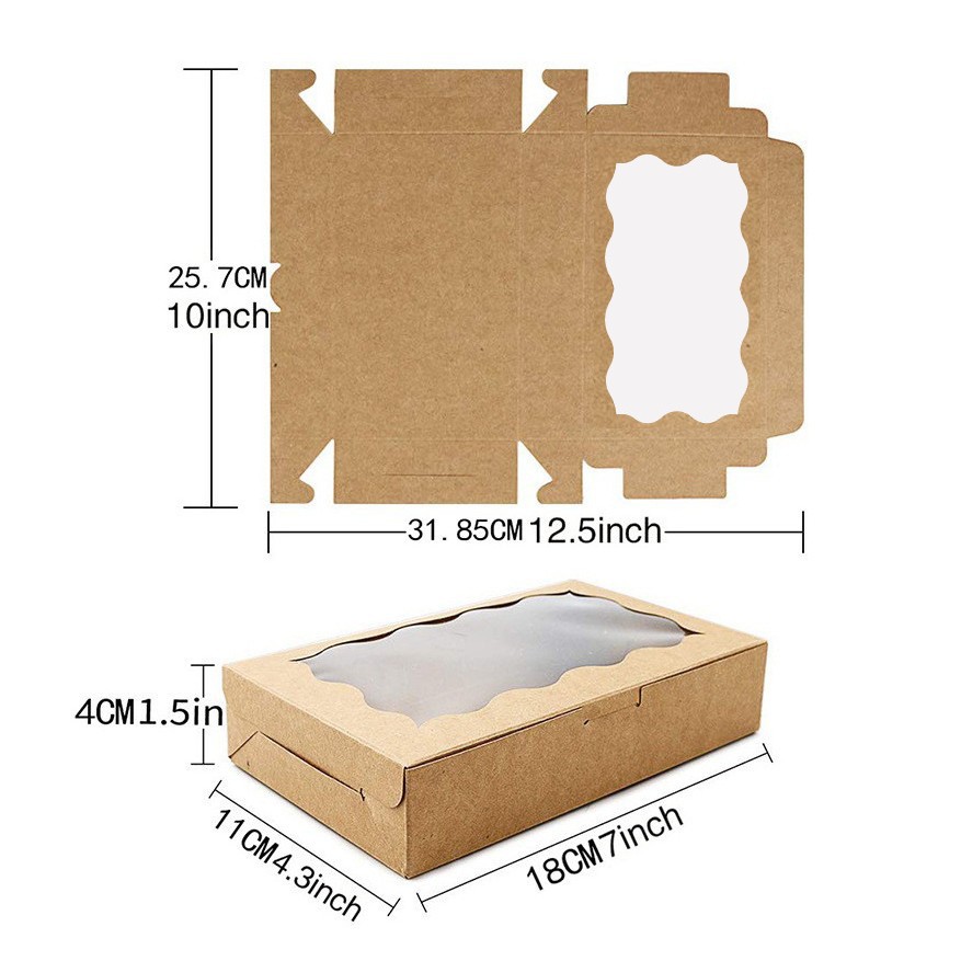 Caixas de papel kraft para bol - Wedding Cake Supply avaliação e preço