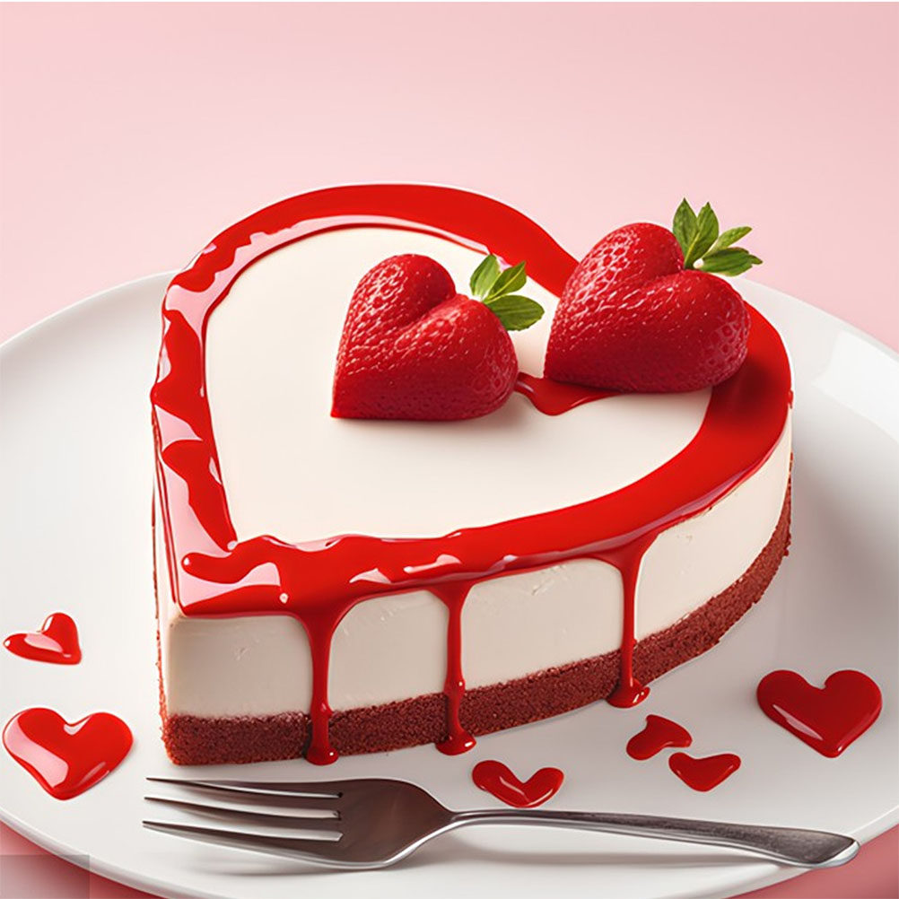 4 Peças Coração de Espuma para - Wedding Cake Supply avaliação e preço
