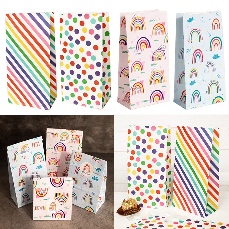Sacos de papel pequenos arco-í - Wedding Favor Box avaliação e preço