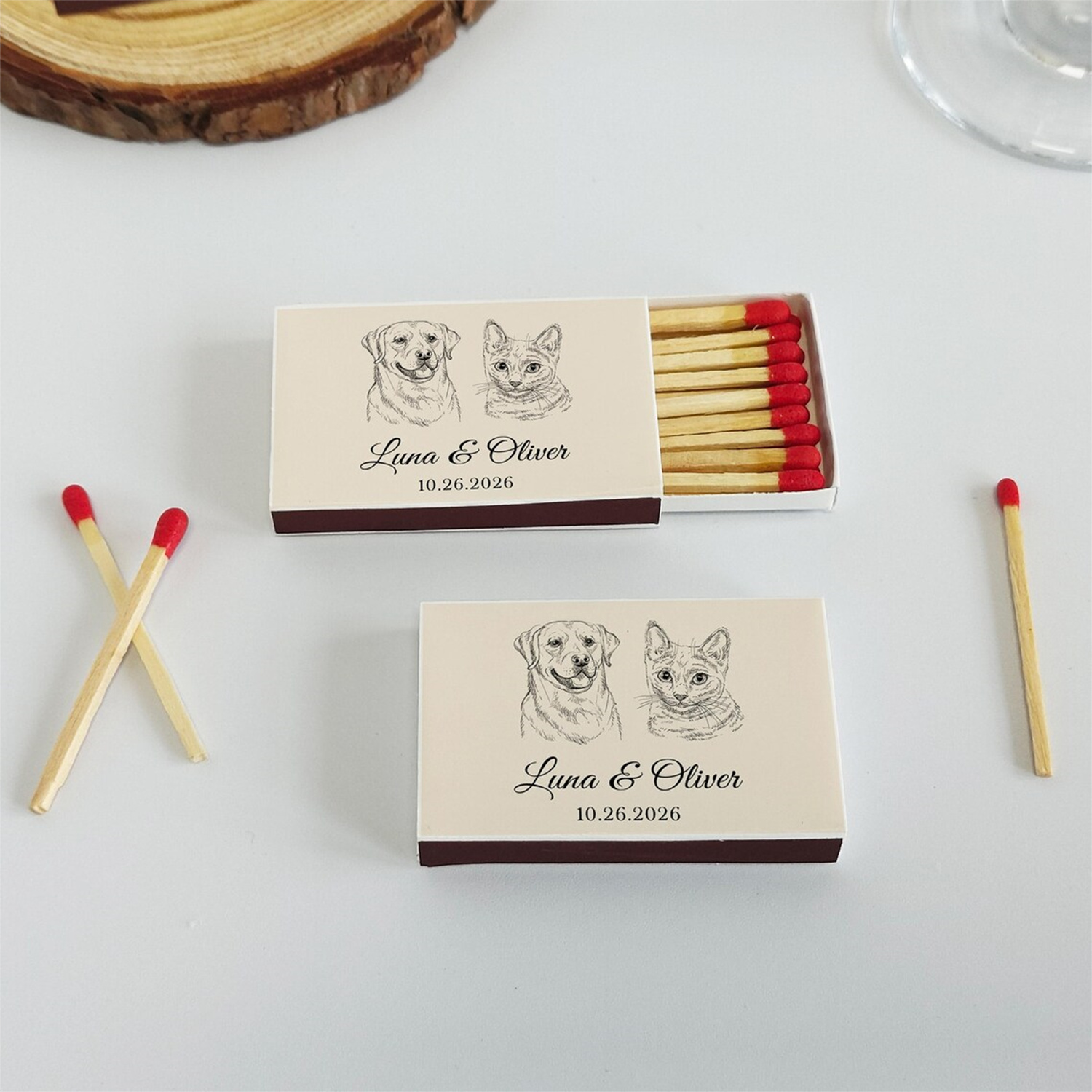 Caixas de Fósforos Personaliza - Wedding Supply Bulk avaliação e preço