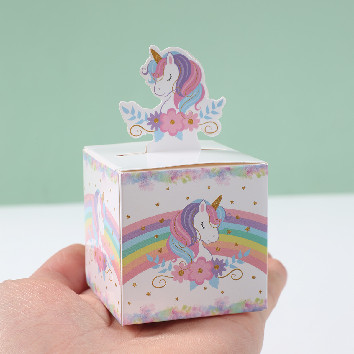 12/24 pçs unicórnio 3d caixas  - Wedding Favor Box avaliação e preço