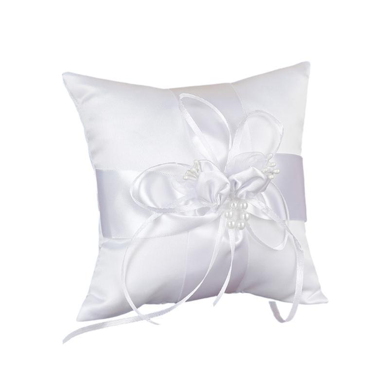 P9FE Wedding Pearls Rings trav - Ring Bearer Pillow avaliação e preço